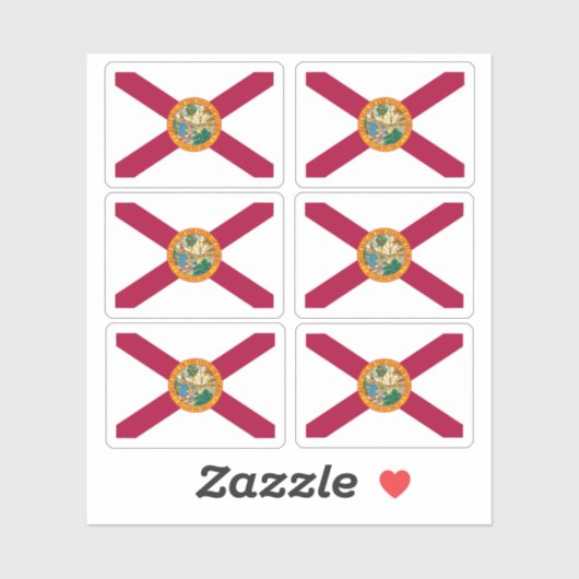 Flagge Floridas, amerikanische Staatsflagge Aufkleber (Blatt)