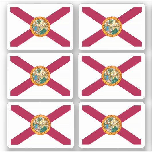 Flagge Floridas, amerikanische Staatsflagge Aufkleber (Vorderseite)