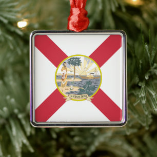 Flagge Floridas: Der Sonnenstaat der Floridianer Ornament Aus Metall