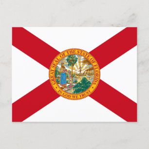 Flagge Floridas: Der Sonnenstaat der Floridianer Postkarte