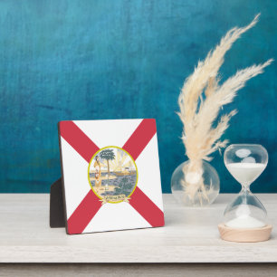 Flagge Floridas: Der Sunshine-Staat der Floridiane Fotoplatte