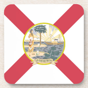 Flagge Floridas: Der Sunshine-Staat der Floridiane Getränkeuntersetzer