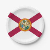 Flagge Floridas Pappteller (Vorderseite)