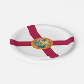 Flagge Floridas Pappteller (Schrägansicht)