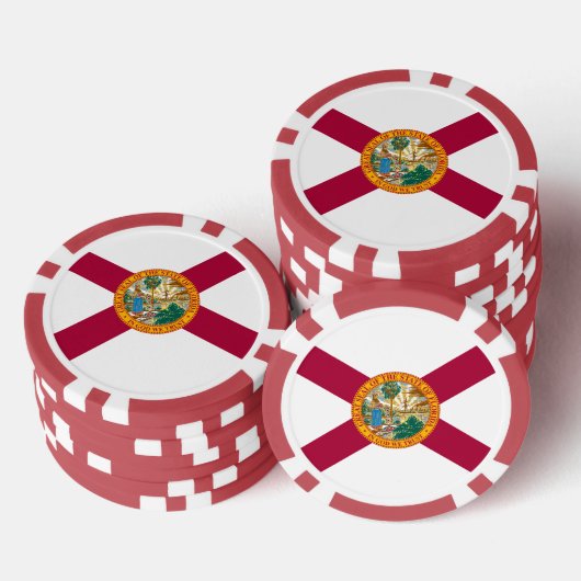 Flagge Floridas Pokerchips (Stapel)