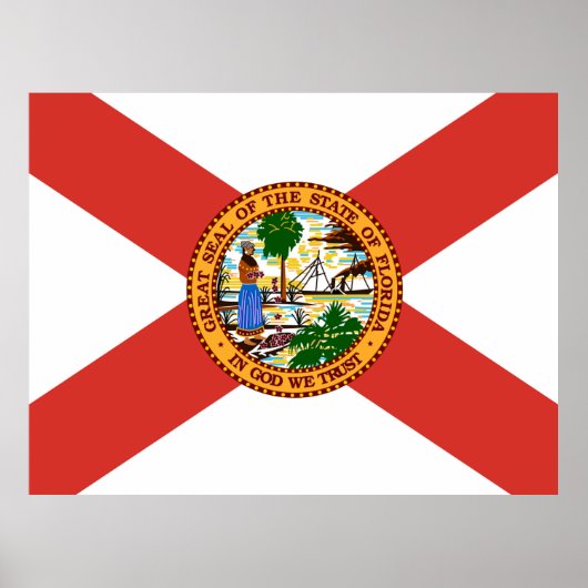 Flagge Floridas Poster (Vorne)