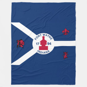Flagge Fort Wayne, Indiana Fleece-Decke Fleecedecke