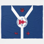 Flagge Fort Wayne, Indiana Fleece-Decke Fleecedecke (Vorderseite (Horizontal))
