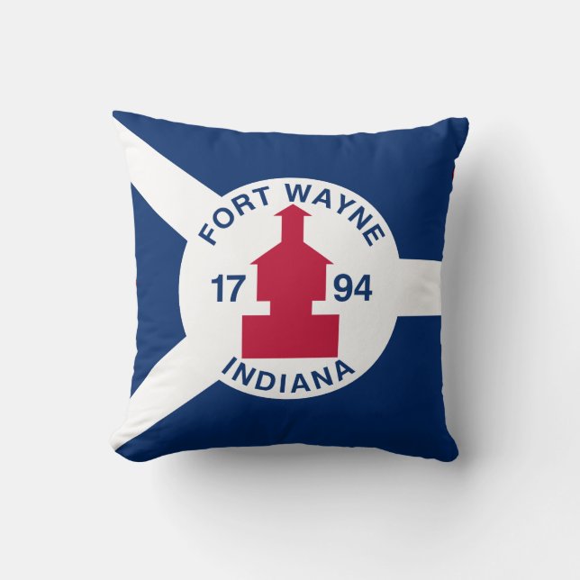 Flagge Fort Wayne, Indiana Kissen (Vorderseite)
