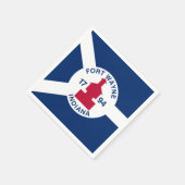 Flagge Fort Wayne, Indiana Servietten (Ecke)