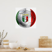 Flagge Forza Azzurri Calcio Fußball Poster (Küche)