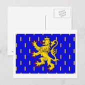 Flagge Franche-Comté Postkarte (Vorne/Hinten)