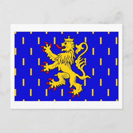 Flagge Franche-Comté Postkarte (Vorderseite)