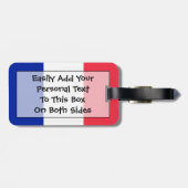 Flagge Frankreich einfacher Identifikation Gepäckanhänger (Rückseite horizontal)