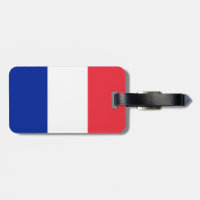 Flagge Frankreich Gepäckmarke mit Ledergurt