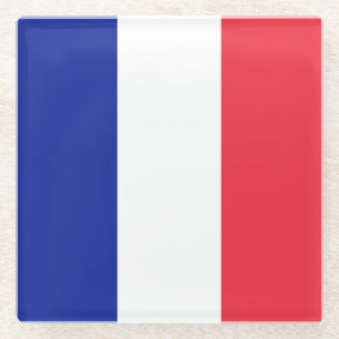 Flagge Frankreich Trikolore Glasuntersetzer