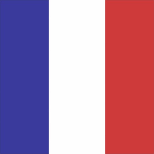 Flagge Frankreichs Aufkleber (Vorderseite)