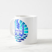 Flagge Frankreichs (Blau) Kaffeetasse (Vorderseite Links)