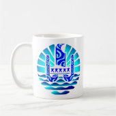 Flagge Frankreichs (Blau) Kaffeetasse (Links)