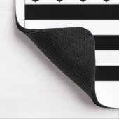 Flagge Frankreichs Bretagne Mousepad (Ecke)