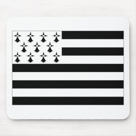 Flagge Frankreichs Bretagne Mousepad (Vorne)