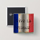 Flagge Frankreichs Button (Vorne & Hinten)