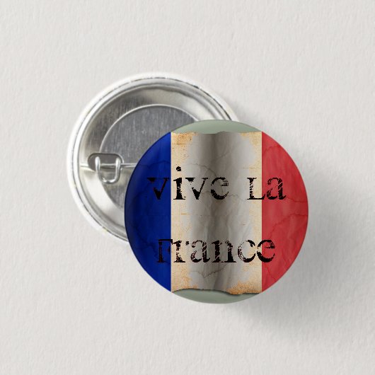 Flagge Frankreichs Button (Vorne & Hinten)