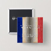 Flagge Frankreichs Button (Vorne & Hinten)