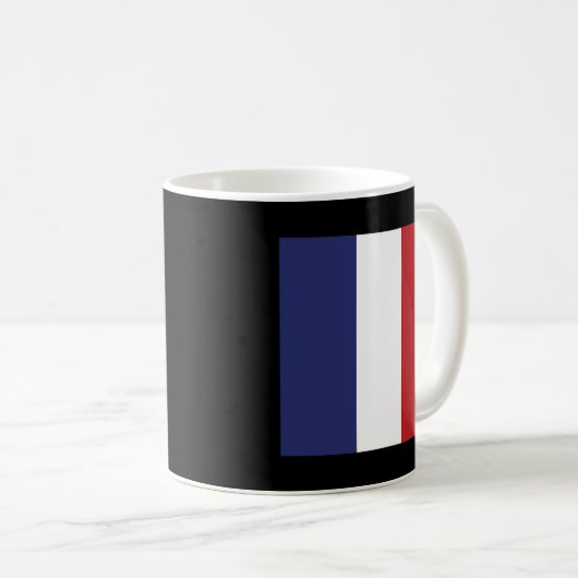 Flagge Frankreichs, französische Flagge Kaffeetasse (VorderseiteRechts)