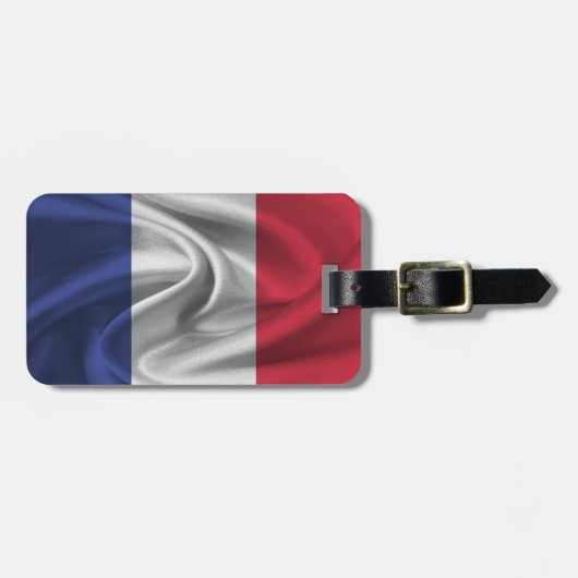 Flagge Frankreichs Gepäckanhänger (Vorderseite horizontal)