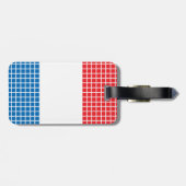 Flagge Frankreichs Gepäckanhänger (Rückseite horizontal)