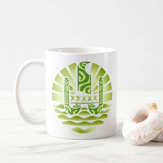 Flagge Frankreichs (Grün) Kaffeetasse (Mit Donut)