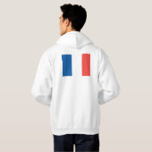 Flagge Frankreichs Hoodie (Schwarz voll)