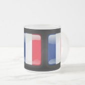 Flagge Frankreichs Mattglastasse (VorderseiteRechts)