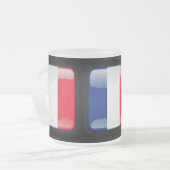 Flagge Frankreichs Mattglastasse (Vorderseite Links)