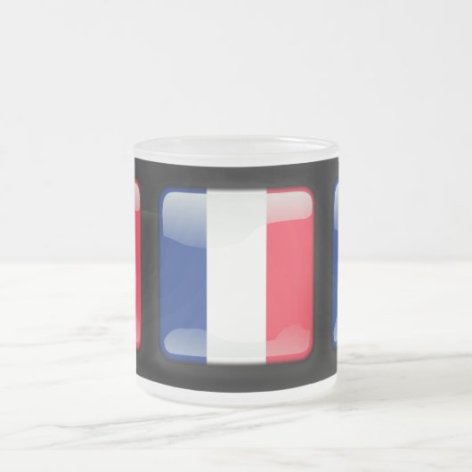 Flagge Frankreichs Mattglastasse (Mittel)