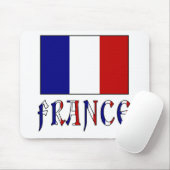 Flagge Frankreichs mit farbigem Namen Mousepad (Mit Mouse)