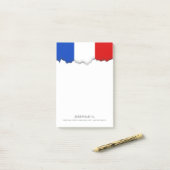 Flagge Frankreichs Post-it Klebezettel (Auf Schreibtisch)