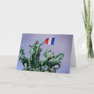 Flagge Frankreichs - Postcard from Paris4 Karte