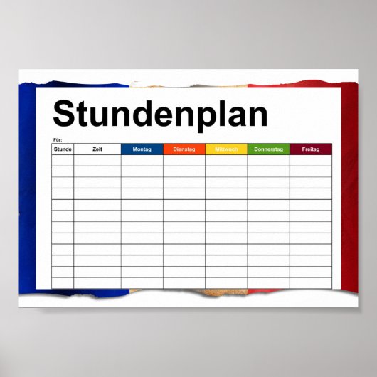 Flagge Frankreichs Poster (Vorne)