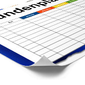 Flagge Frankreichs Poster (Ecke)