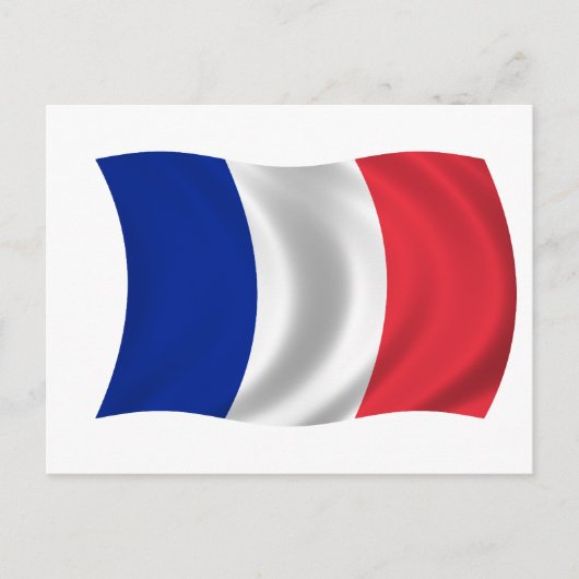 Flagge Frankreichs Postkarte (Vorderseite)