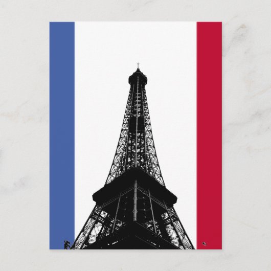Flagge Frankreichs Postkarte (Vorderseite)