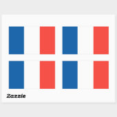 Flagge Frankreichs Rechteckiger Aufkleber (Blatt)