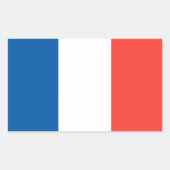 Flagge Frankreichs Rechteckiger Aufkleber (Vorderseite)