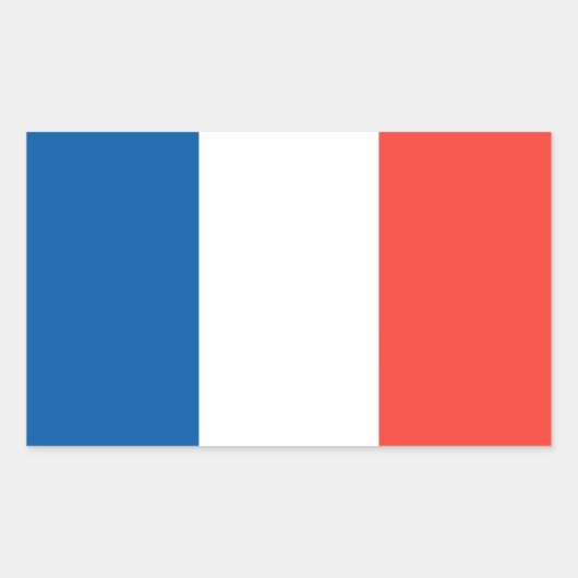 Flagge Frankreichs Rechteckiger Aufkleber (Vorderseite)