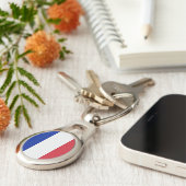 Flagge Frankreichs Schlüsselanhänger (Seite)