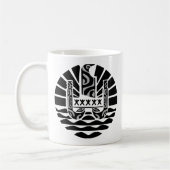 Flagge Frankreichs (Schwarz) Kaffeetasse (Links)