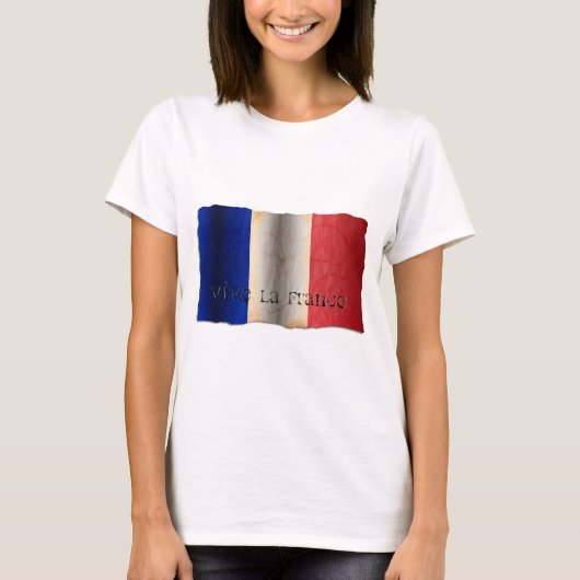 Flagge Frankreichs T-Shirt (Vorderseite)