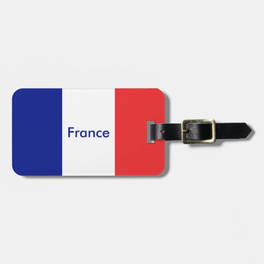 Flagge Frankreichs Tricolore Gepäckanhänger (Vorderseite horizontal)